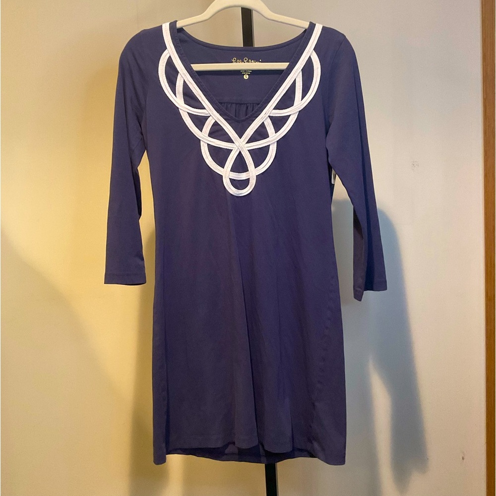 Lilly Pulitzer Blaire V Neck Dress with embroidery size small